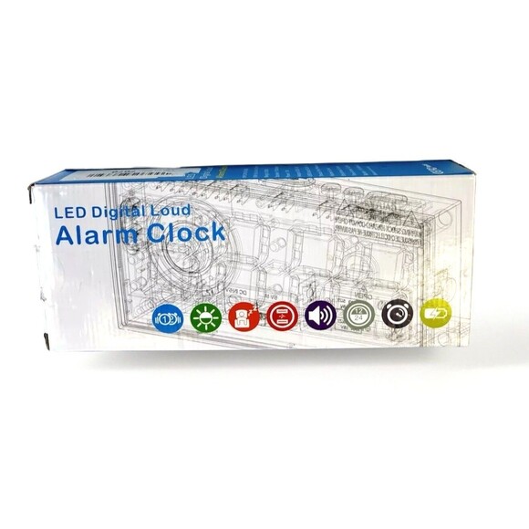 Digital Alarm Clock with USB Charger, Loud Large Display for Heavy Sleepers NEW - Picture 9 of 12